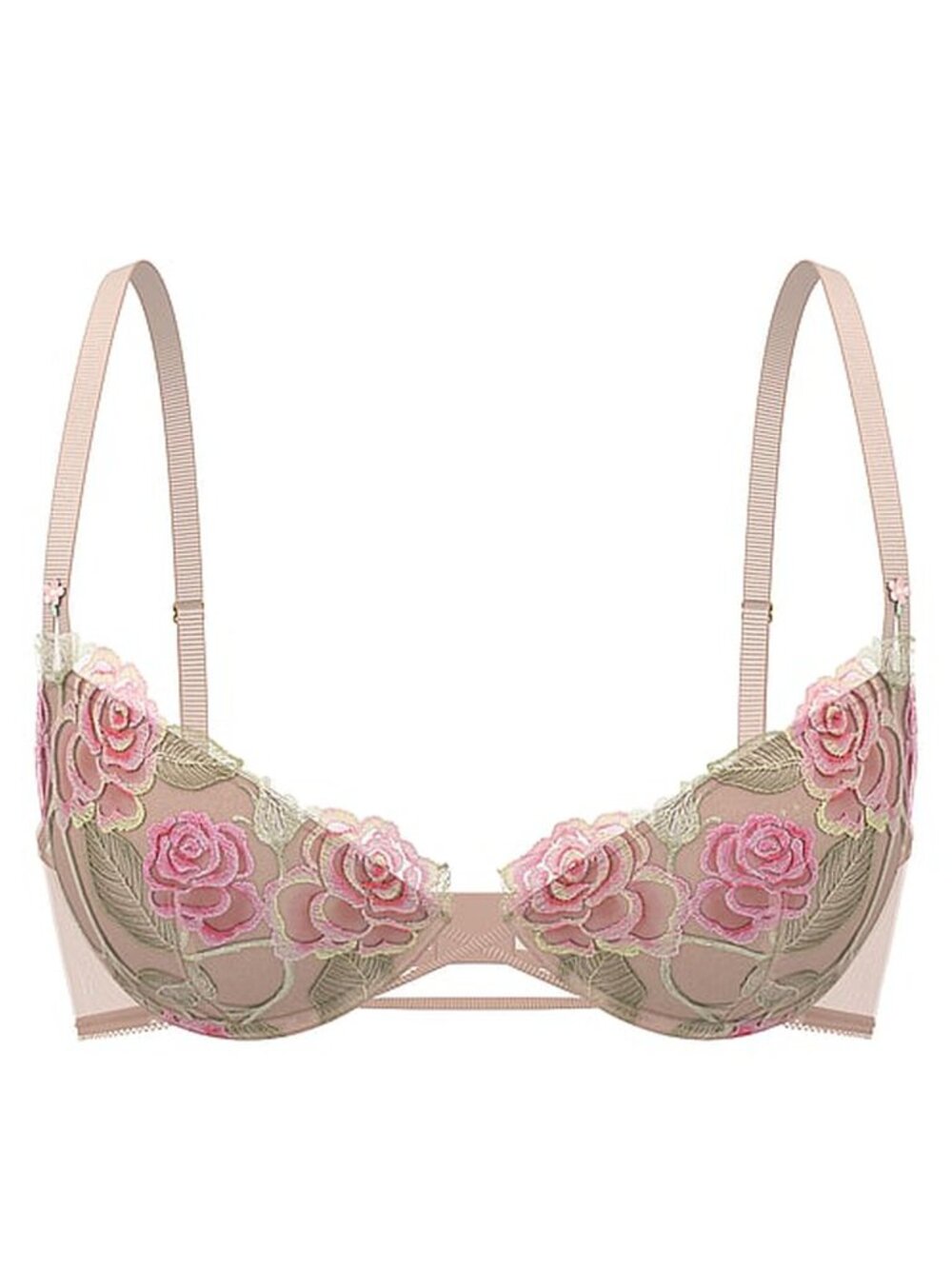 New! Victoria’s Secret Pink Rose Sweet Melody Embroidery Bra 32A 34937
